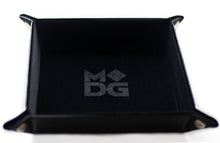 Load image into Gallery viewer, Black square velvet dice tray.
